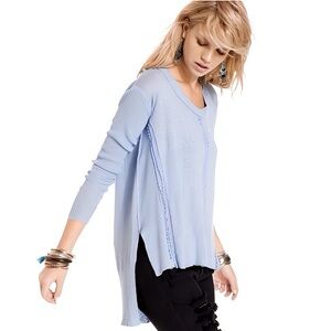 EUC Free People Lace Road Linen Top